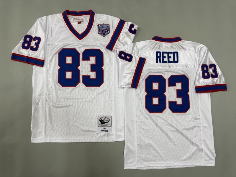 Men 2025 Buffalo Bills #83 Reed white Throwback Limited NFL Jersey style 001